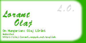 lorant olaj business card